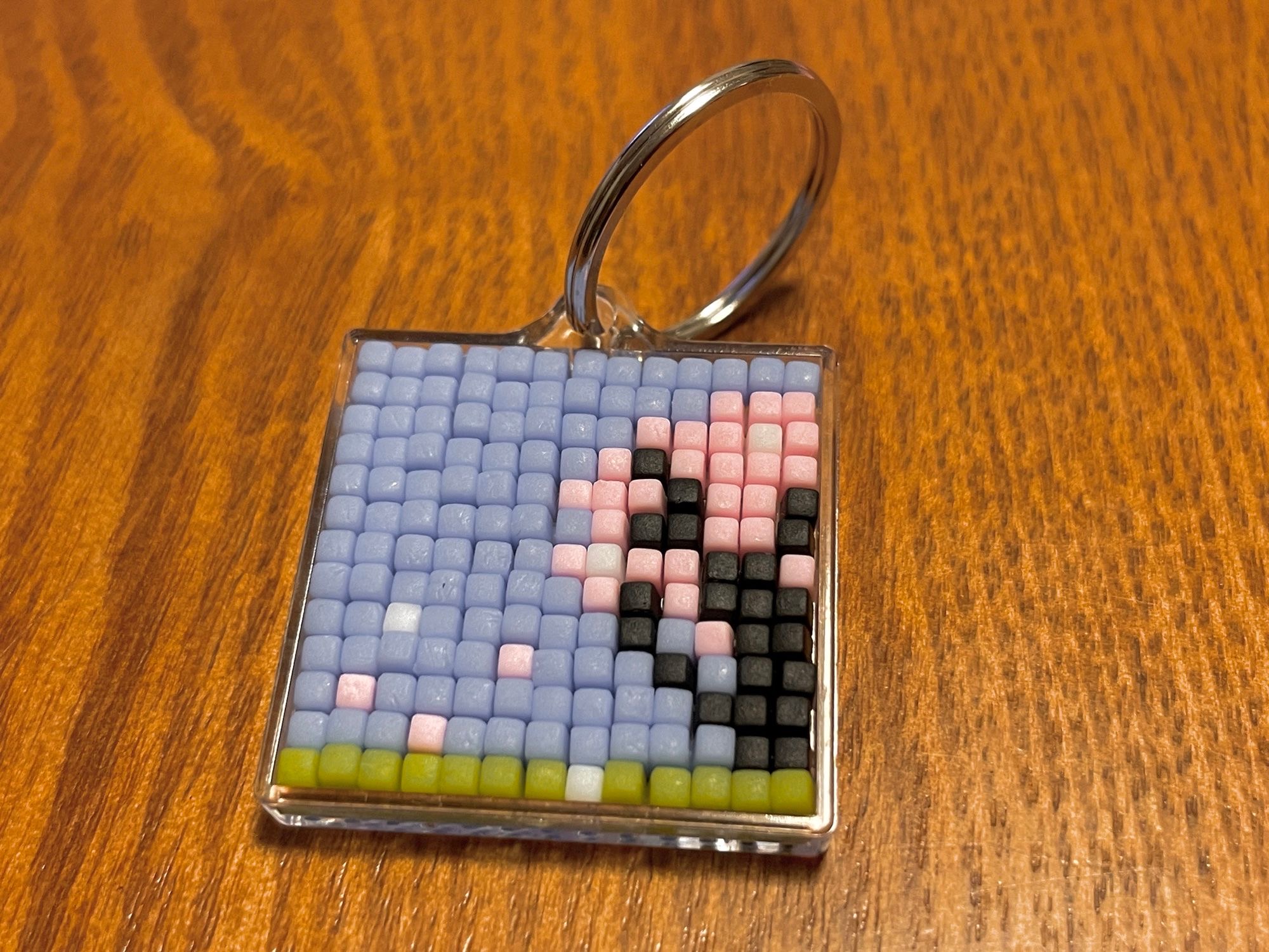 桜のドット絵のキーホルダー